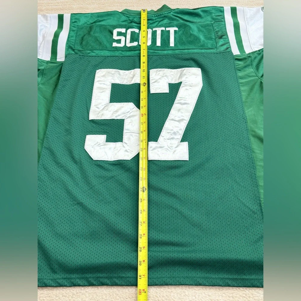 Reebok New York Jets Bart Scott #57 Stitched Jersey, Size 52, Green/White - Picture 9 of 15